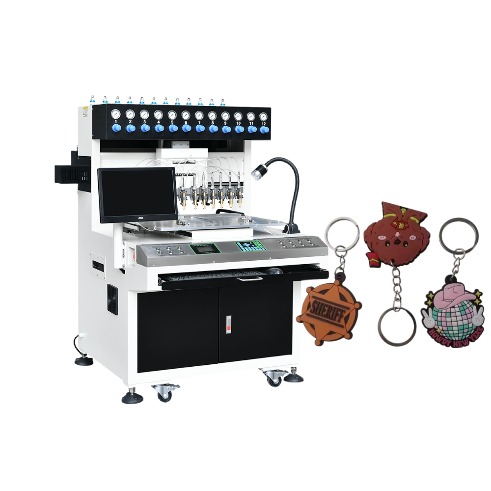 Crying Face soft pvc keychain filling machine